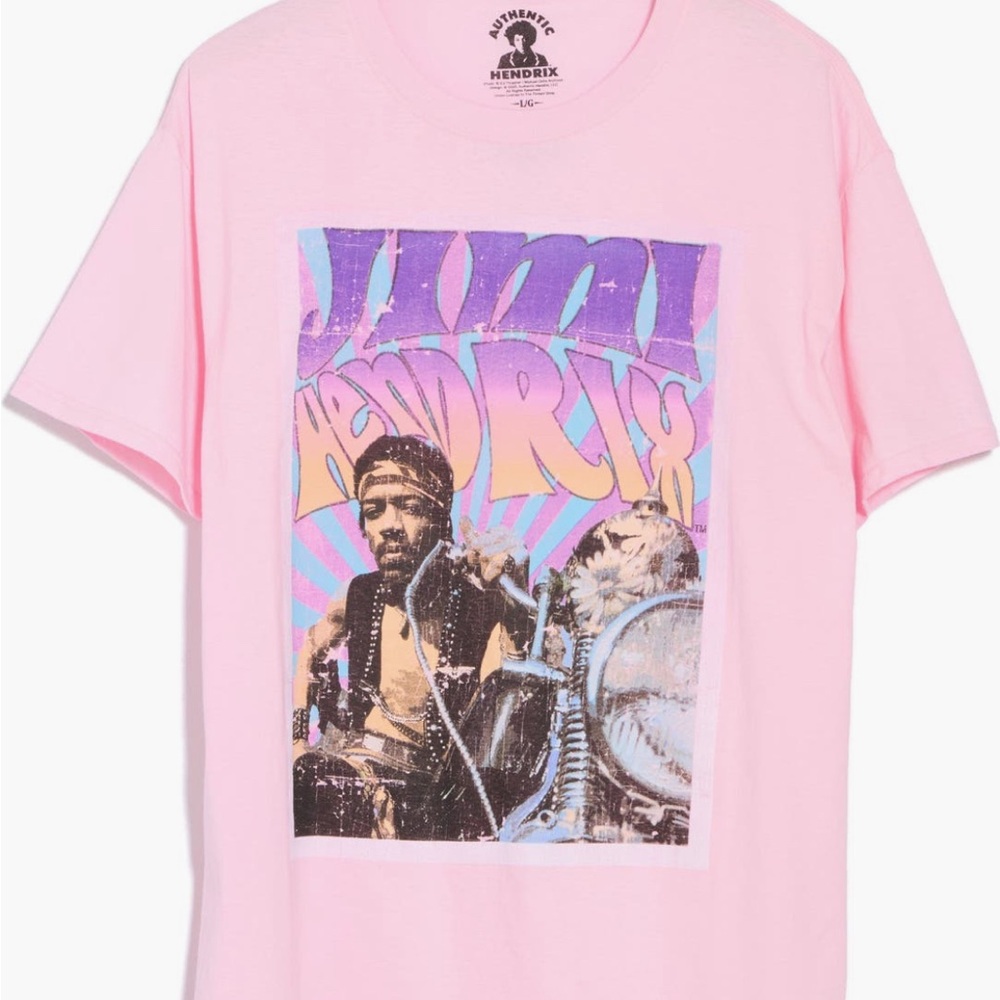 Jimi Hendrix Pink Graphic Tee - Authentic Hendrix